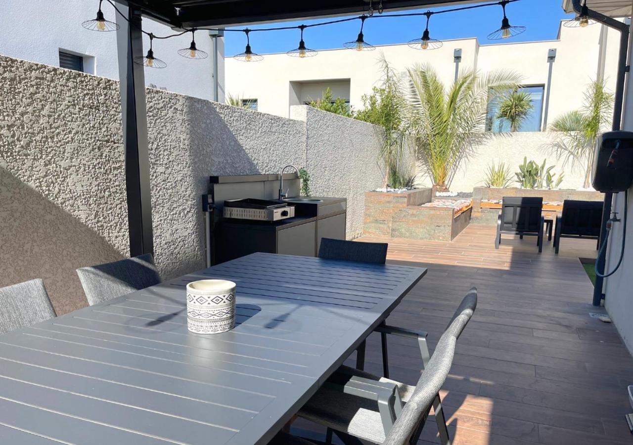 Villa Contemporaine Avec Piscine Chauffee Proche Des Plages Sauvian Bagian luar foto