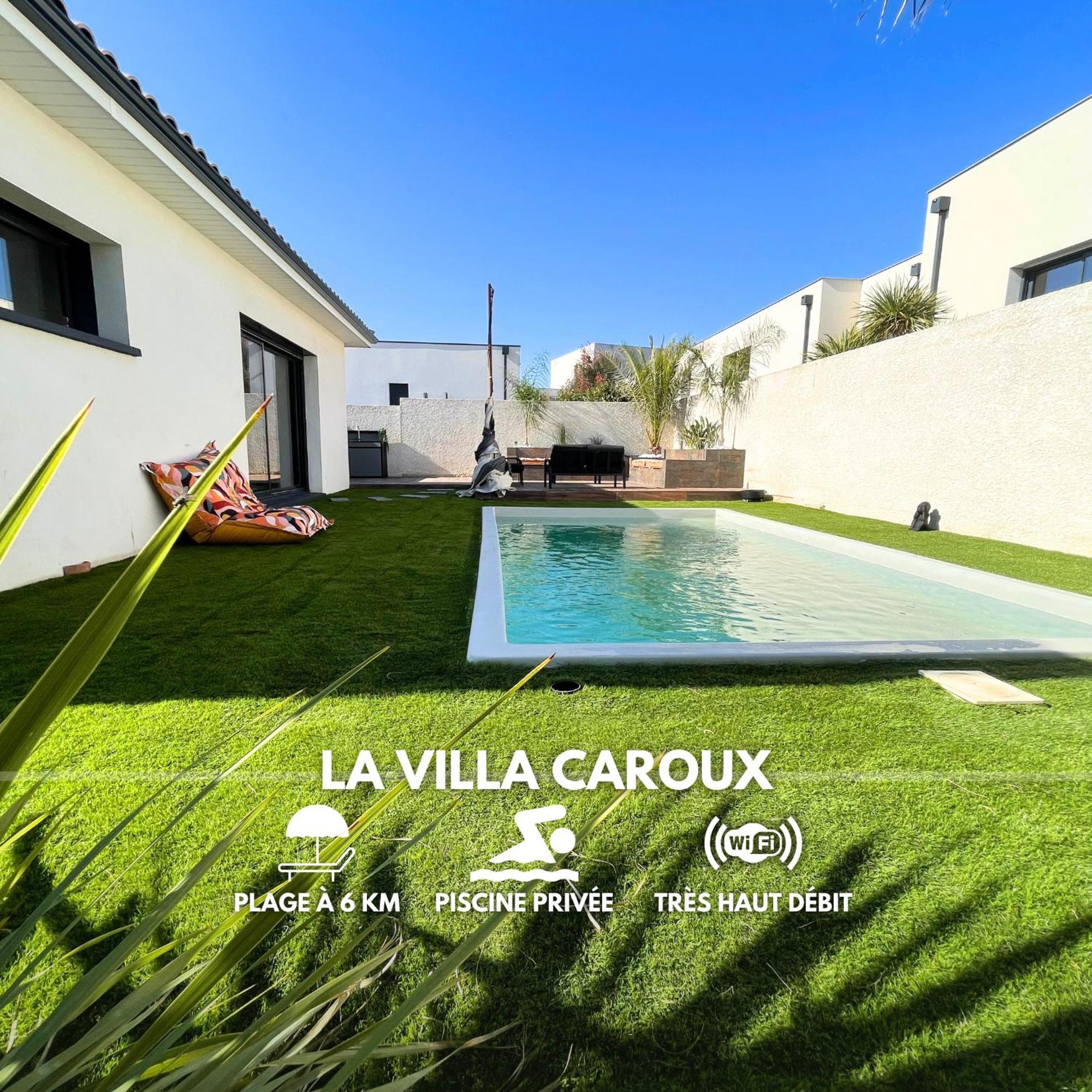 Villa Contemporaine Avec Piscine Chauffee Proche Des Plages Sauvian Bagian luar foto